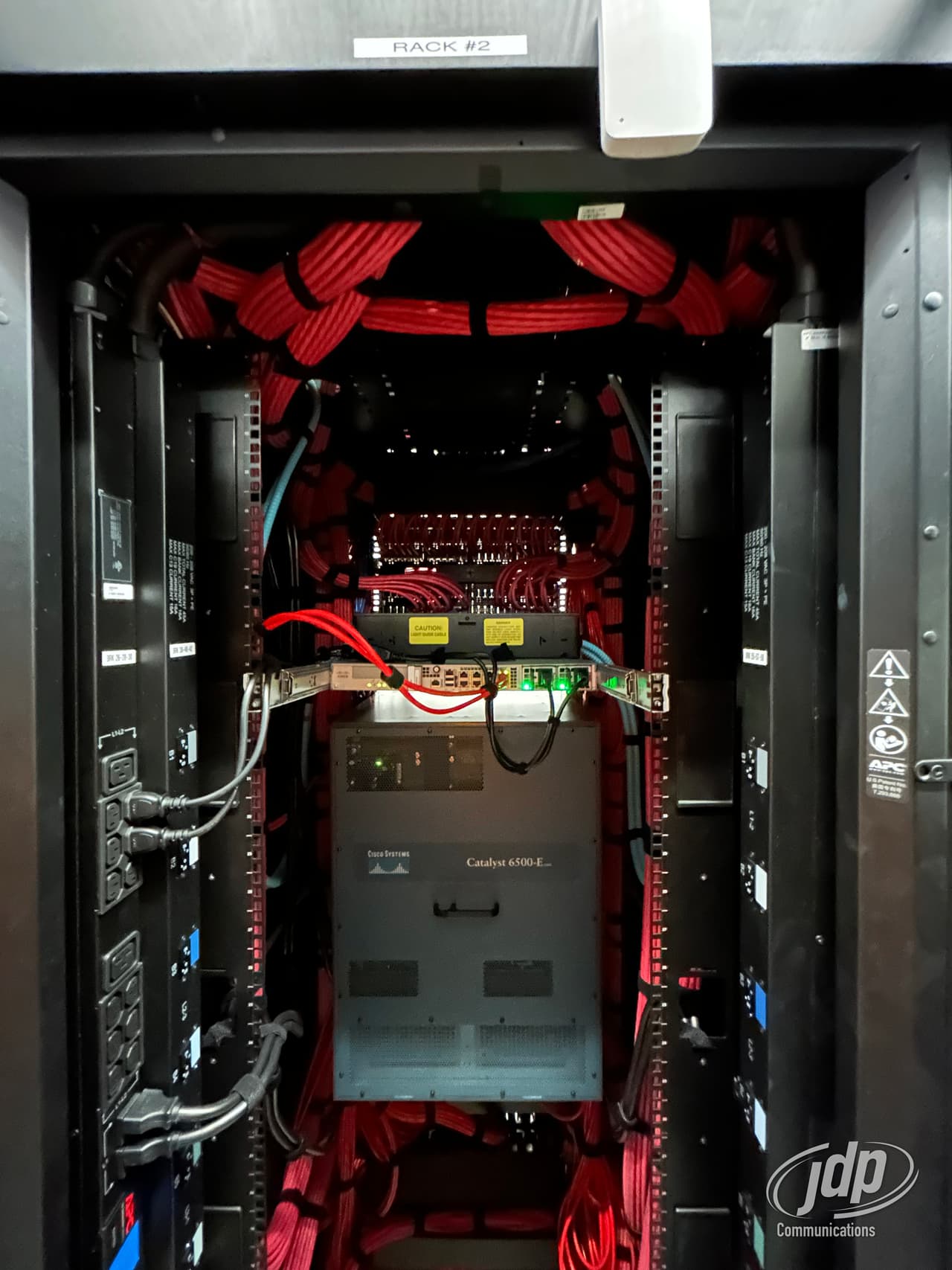 JDP Communications rack build with dressed cabling